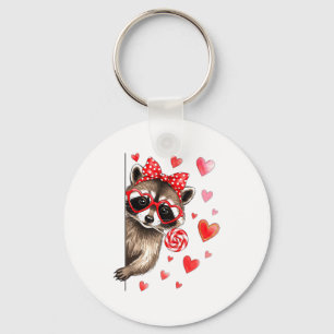 Lustiger Wilder Waschbär Valentinstag Sarkastische Schlüsselanhänger