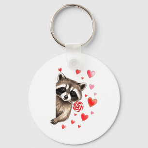 Lustiger Wilder Waschbär Valentinstag Sarkastische Schlüsselanhänger