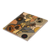 Lustiger Windhund-Hund, der die Gitarre abstrakt Fliese (Seite)