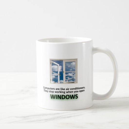 Lustiger Windows-Witz - GeekShirts Kaffeetasse (Rechts)
