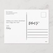 Lustiger Winter kalten Feiertag ausflippend Feiertagspostkarte (Rückseite)