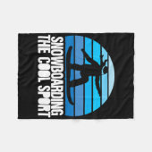 Lustiger Winter Snowboarder Brett Snowboarden Der Fleecedecke (Vorderseite (Horizontal))