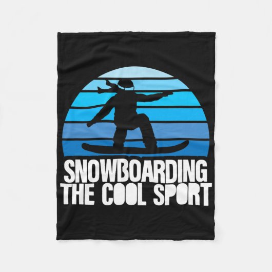 Lustiger Winter Snowboarder Brett Snowboarden Der Fleecedecke (Vorderseite)