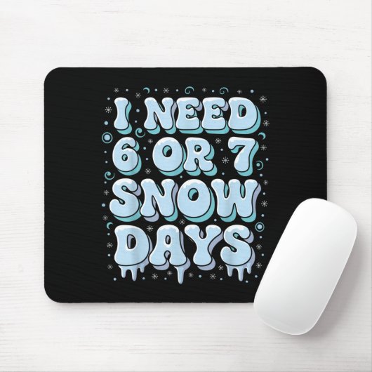 Lustiger Winter Spruch Lehrer Schüler 6 Oder 7 Ich Mousepad (Mit Mouse)