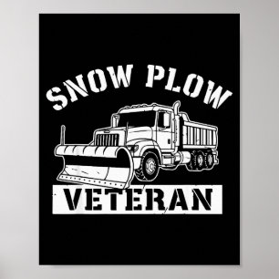 Lustiger Winterdienst Schneepflug Veteran Ruhestan Poster