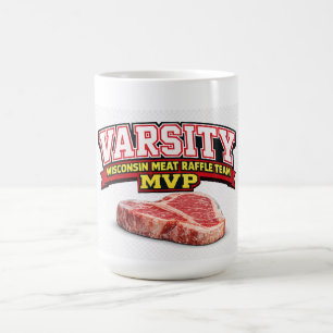 Lustiger Wisconsin-Fleisch-Raffel-Varsity-Team-MVP Kaffeetasse