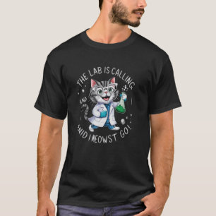 Lustiger Wissenschaftler-Katze mit Brille Chemie T-Shirt