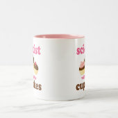 Lustiger Wissenschaftler Zweifarbige Tasse (Mittel)