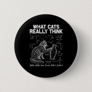 Lustiger Wissenschaftskatze Physiklehrer Was Katze Button