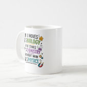 Lustiger Wissenschaftslehrer-Geschenk-Kaffeebecher Kaffeetasse (Vorderseite Links)