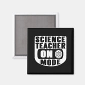 Lustiger Wissenschaftslehrer Im Modus Aktiviert Mi Magnet (Vorderseite/Rückseite)