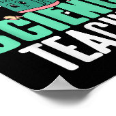 Lustiger Wissenschaftslehrer-Rucksack Schulhumor Poster (Ecke)