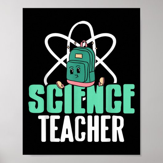 Lustiger Wissenschaftslehrer-Rucksack Schulhumor Poster (Vorne)