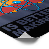 Lustiger Wissenschaftsspruch Wortwitz Poster (Ecke)