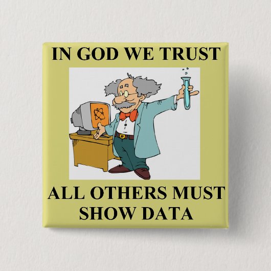 lustiger Wissenschaftswitz Button (Vorderseite)