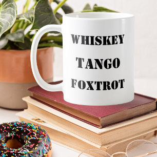 lustiger Witz, Buchstabiertafel, Militär, Luftfahr Kaffeetasse