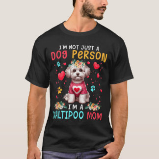 Lustiger Witz Ich bin eine Maltipoo-Mama Florale H T-Shirt