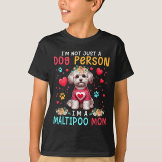 Lustiger Witz Ich bin eine Maltipoo-Mutter Florale T-Shirt