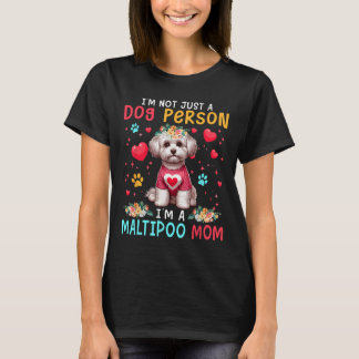Lustiger Witz Ich bin eine Maltipoo-Mutter Florale T-Shirt