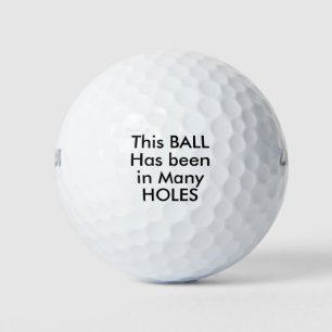 Lustiger Witzgolfspieler Golfball
