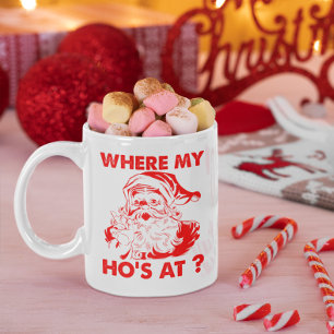 Lustiger Wo ist mein Huren an Weihnachten Santa Kaffeetasse