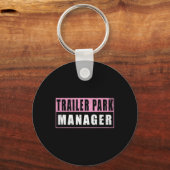 Lustiger Wohnwagenpark-Manager Schlüsselanhänger (Vorderseite)
