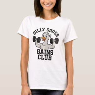 Lustiger Workout-Gans, Gym-Tier-T-Shirt T-Shirt