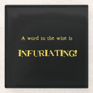Lustiger 'Wort zum Weisen' Humor Glasuntersetzer