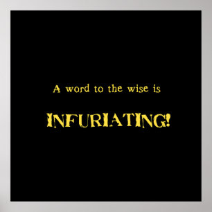 Lustiger 'Wort zum Weisen' Humor Poster