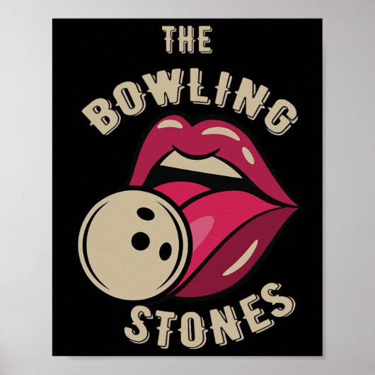 Lustiger Wortwitz-Bowlingstein Poster (Vorne)