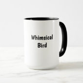 Lustiger wunderlicher Vogel Tasse (VorderseiteRechts)