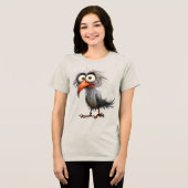 Lustiger wunderlicher Vogel Tri-Blend Shirt (Vorderseite voll)