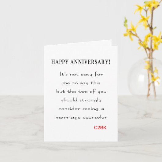 lustiger Wunsch zum Hochzeitstag Karte (Gelbe Blume)