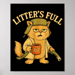 Lustiger Wurf Vollkatze Parodie 67 Sechs Sieben Me Poster