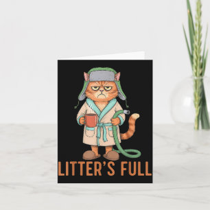 Lustiger Wurf Vollkatze Parodie Süße Katzenliebhab Karte