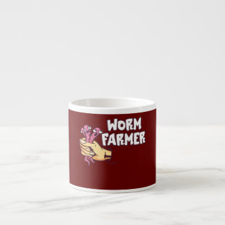 Lustiger Wurmfarmer Hand Fang Wurm Kompostierung Espressotasse