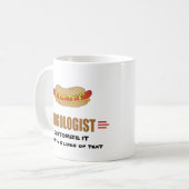 Lustiger Würstchen Kaffeetasse (Vorderseite Links)