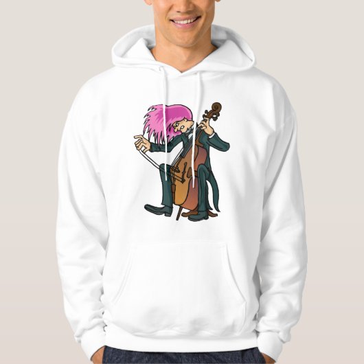 Lustiger wütender Cellist-CelloHoodie Hoodie (Vorderseite)
