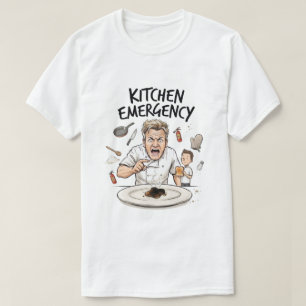 Lustiger wütender Koch verbranntes Toast T-Shirt