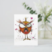 Lustiger wütender Vogel Postkarte (Stehend Vorderseite)