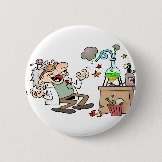Lustiger wütender Wissenschaftler Button