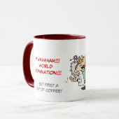 Lustiger wütender Wissenschaftler Tasse (Vorderseite Links)