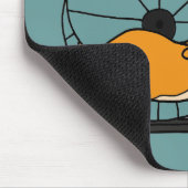 Lustiger x-yhamster auf einer Übungs-Rad-Satire Mousepad (Ecke)