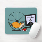 Lustiger x-yhamster auf einer Übungs-Rad-Satire Mousepad (Mit Mouse)