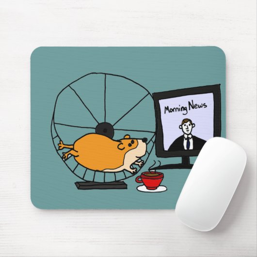 Lustiger x-yhamster auf einer Übungs-Rad-Satire Mousepad (Mit Mouse)