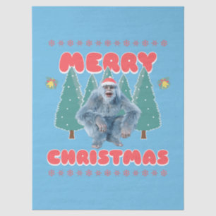 Lustiger Yeti - Frohe Weihnachten Seidenpapier