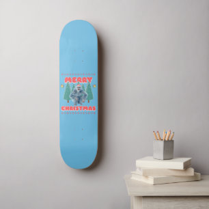 Lustiger Yeti - Frohe Weihnachten Skateboard