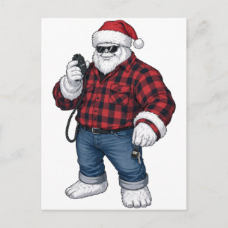 Lustiger Yeti Schneemensch LKW-Fahrer Trucker Postkarte