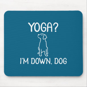 Lustiger Yoga Ich bin Down Dog Familienwitz Sarkas Mousepad