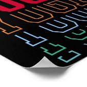 Lustiger Yoga-Layer-Text Instructor Coach _1 Poster (Ecke)